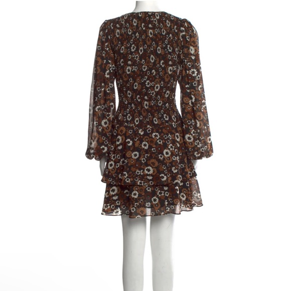 Michael Kors Fall Floral Print Smocked Dress - Picture 2 of 7